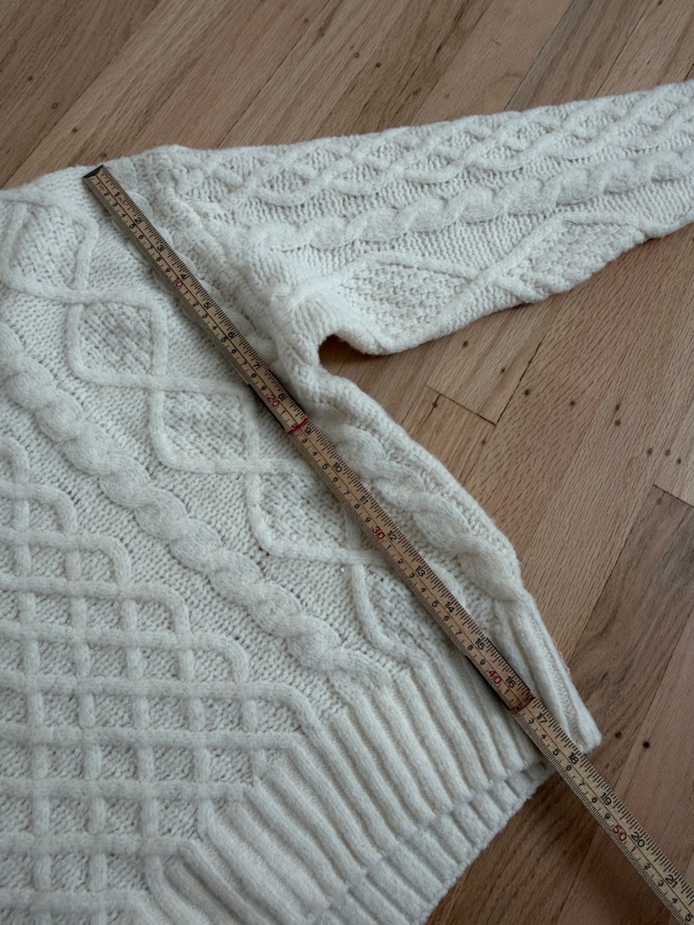 Pink Rose NWT Cable Knit Soft Pullover Sweater Size Small S White Cozy Neutral - Picture 10 of 10